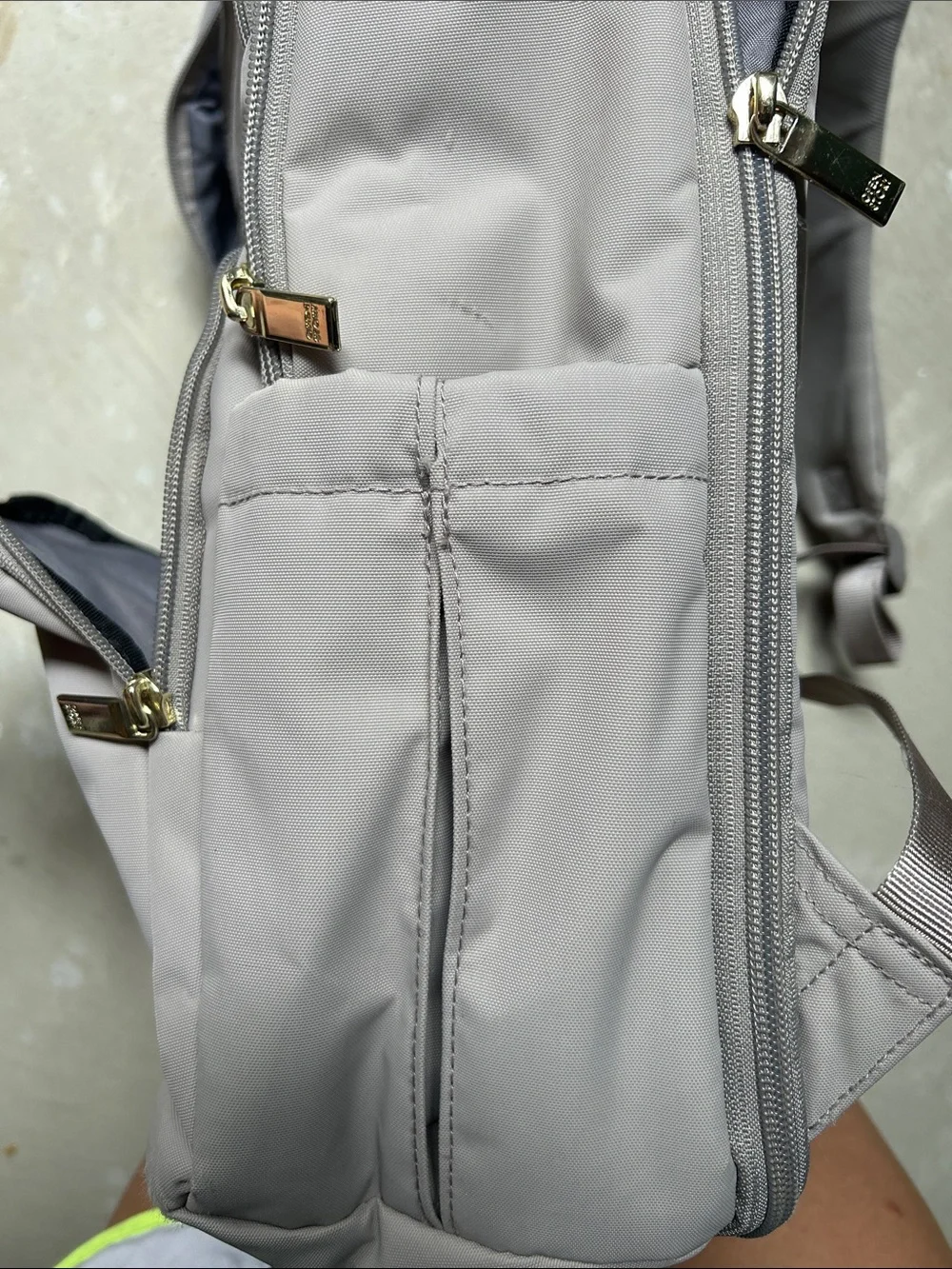 Open Story brand Laptop Backpack in Taupe